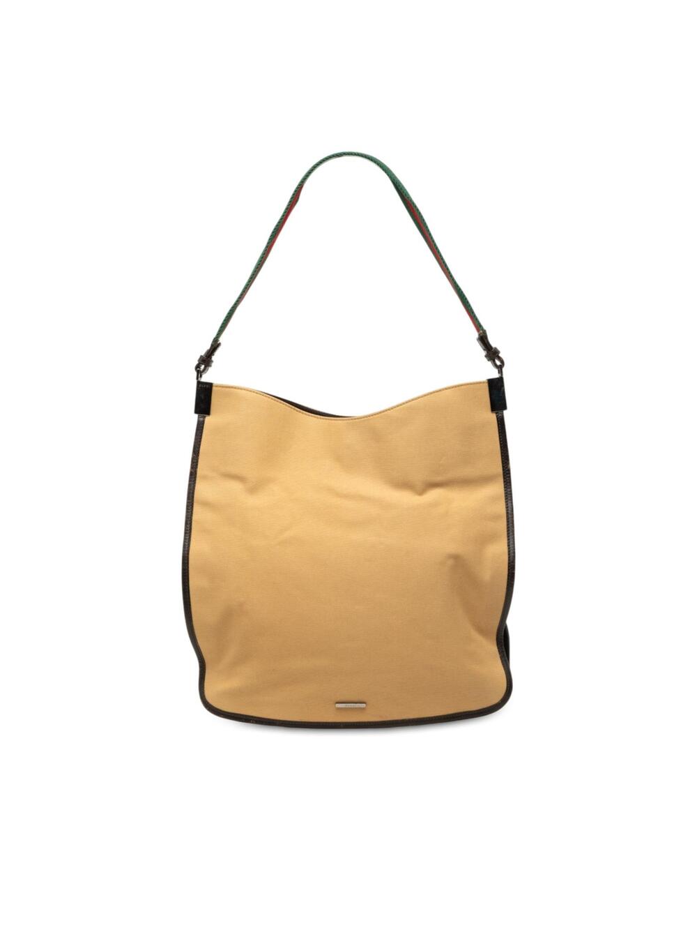 Gucci Canvas Web Shoulder Bag Pre-Loved #362399G41B